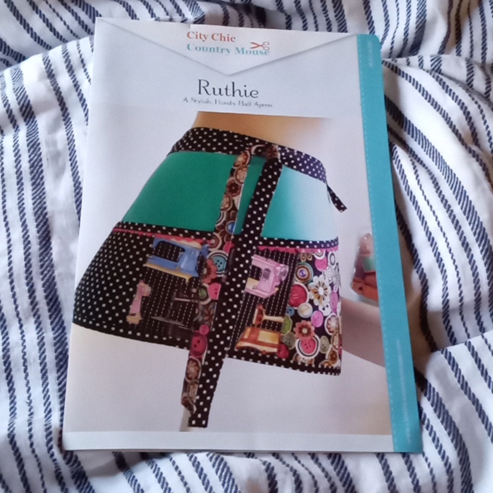 Ruthie A stylish, Handy Half Apron, new pattern.